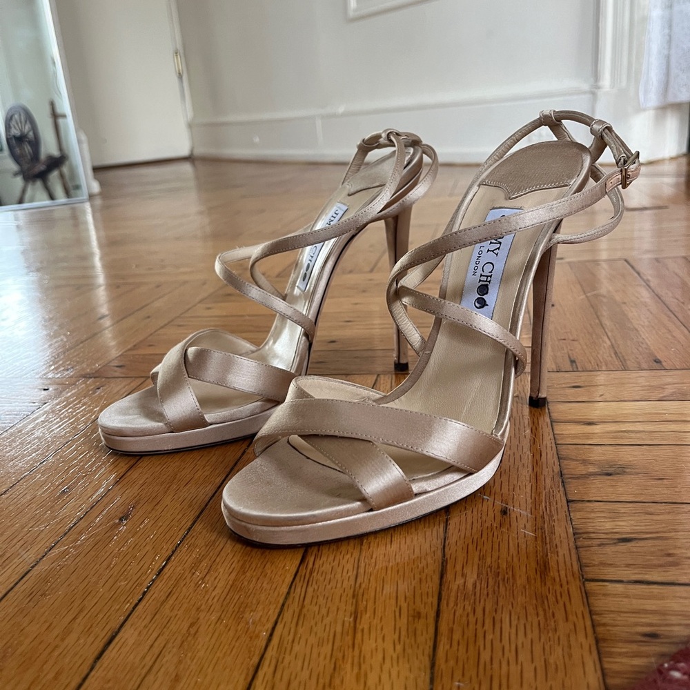 Jimmy Choo Champagne Colored Stilettos